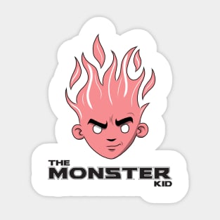 The Monster Kid (White and Red) Sticker